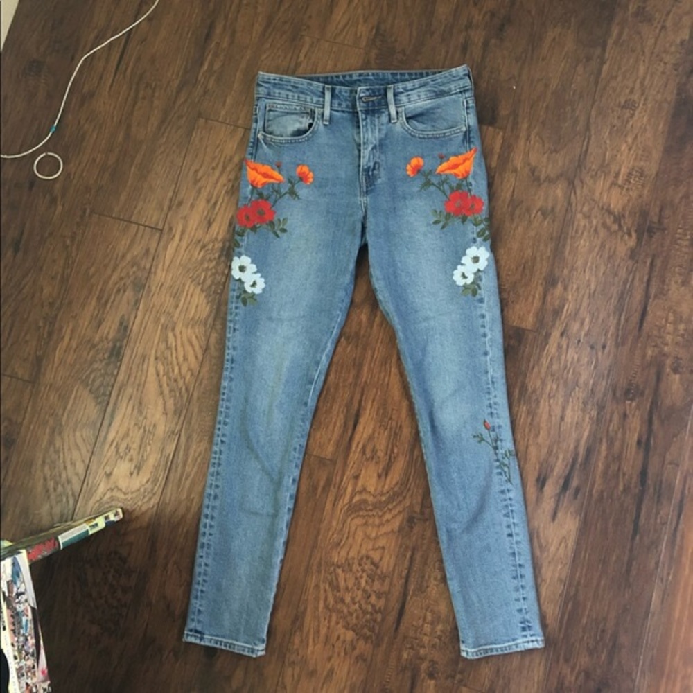 Levi’s 721 Poppy Embroidered Jeans